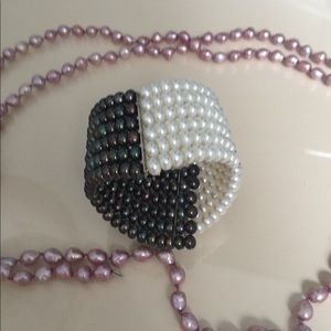Real Pearl necklace and bracelet- not for sale